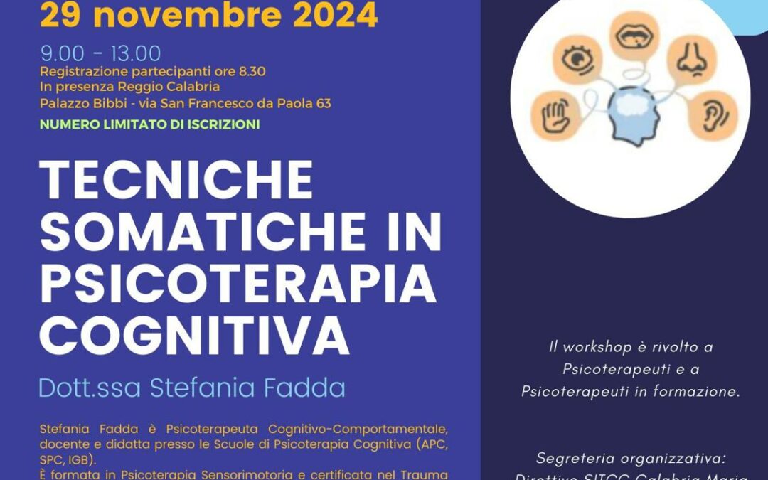 Tecniche Somatiche in Psicoterapia Cognitiva