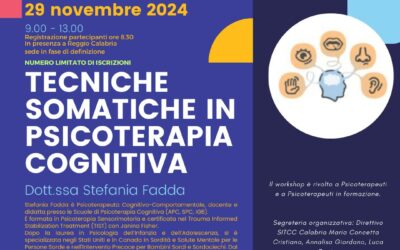 Tecniche Somatiche in Psicoterapia Cognitiva